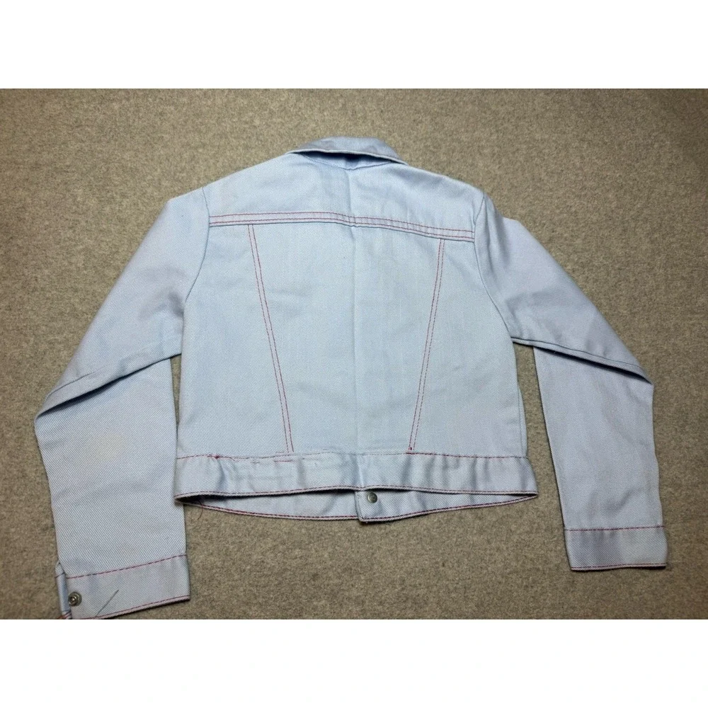 Vintage 70's Montgomery Ward Denim Jacket Set Hippie Flare Embroidered 4T-5T